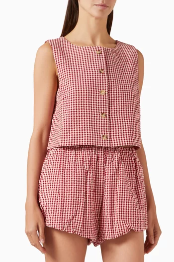 Rio Crop Top in Linen