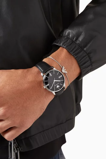 طقم هدايا سوار وساعة مينيماليست كوارتز