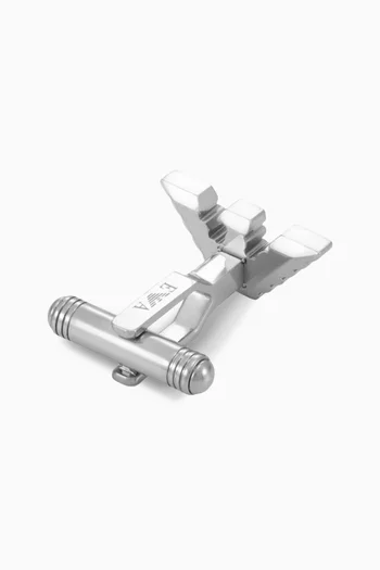 أزرار أكمام بشعار الماركة ستانلس ستيل