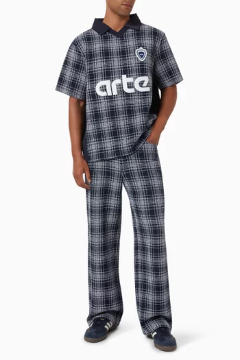 Check Pants in Cotton-blend