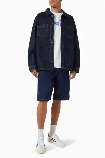 Mid-length Shorts in Cotton-denim