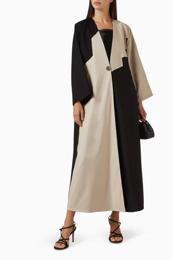 Colour-block Abaya