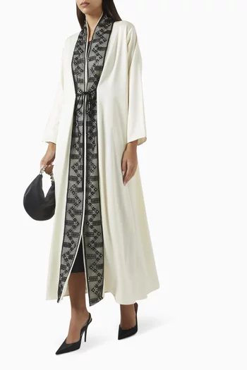 Embellished Abaya in Crepe
