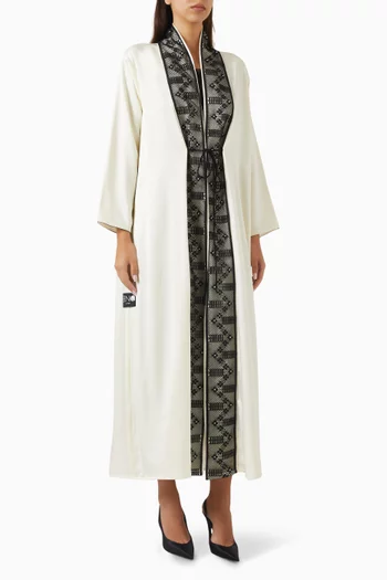 Embellished Abaya in Crepe