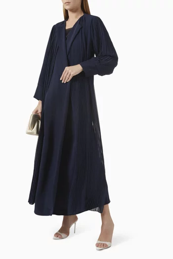 Pleated Panel Abaya in Crepe