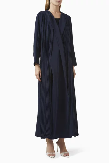 Pleated Panel Abaya in Crepe
