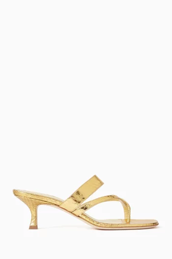 Susa 50 Mules in Snake-embossed Leather