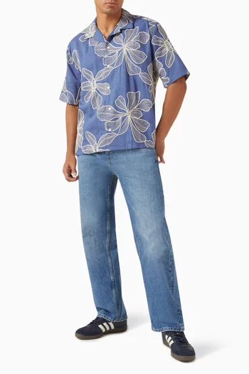 Hawaiian Shirt in Viscose & Linen