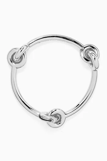 Interlock Bangle in Silver-tone Brass