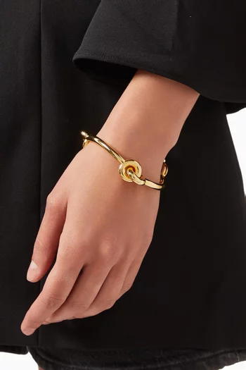Interlock Bangle in Gold-tone Brass