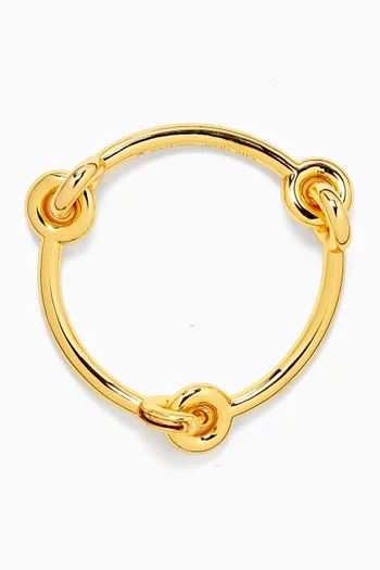 Interlock Bangle in Gold-tone Brass
