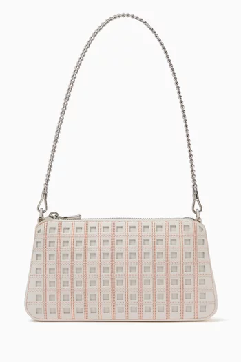Grace Perforated Pochette in Leather