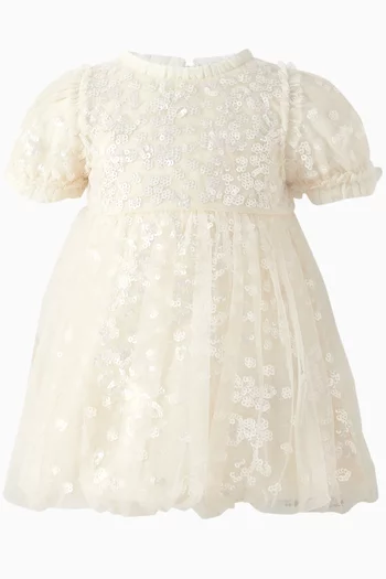 Confetti Sequin-embellished Dress & Bloomers Set