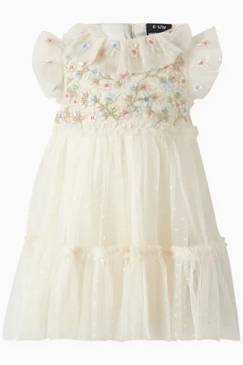Antoinettes Floral Bodice Dress & Bloomers Set