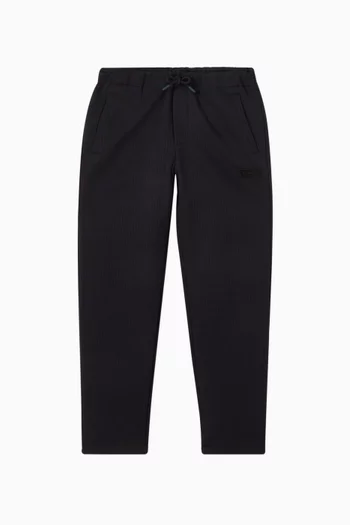 Loose-Fit Quilted Jersey Trousers