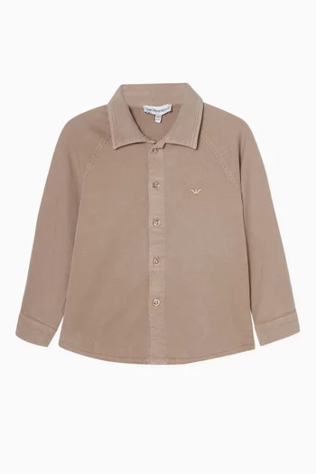 قميص بشعار الماركة حجم صغير قطن