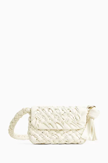 حقيبة كروس كاليميرو سيتا صغيرة جلد مجدول فولار