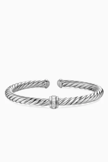 Centre Station Diamond Bracelet in Sterling Silver