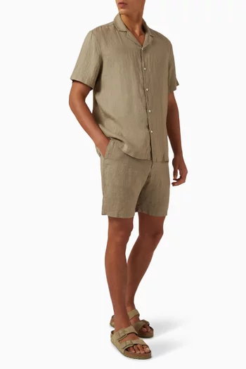 Edmund Jogger Shorts in Linen