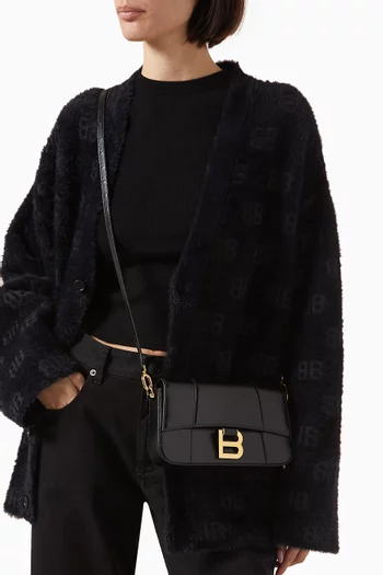 Hourglass Small Sling Bag in Shiny Calfskin