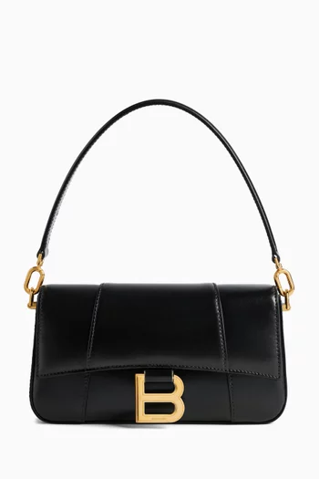 Hourglass Small Sling Bag in Shiny Calfskin