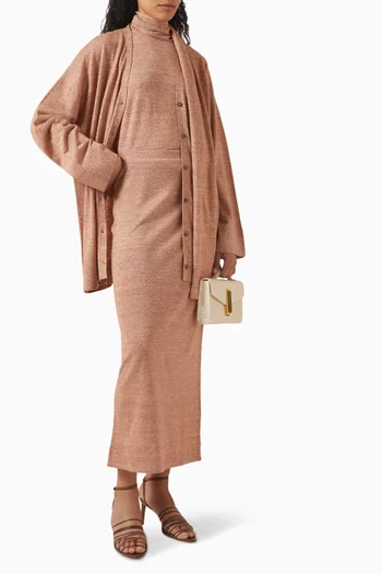 Maxi Skirt in Merino Wool & Linen