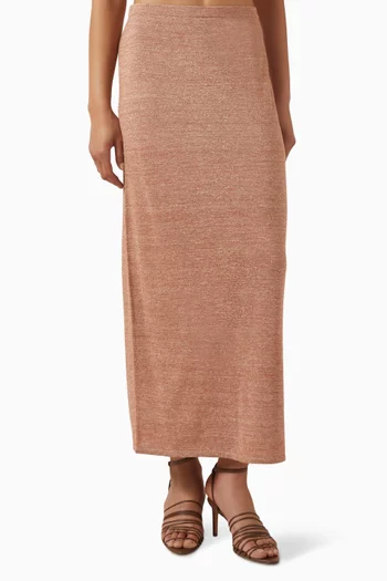 Maxi Skirt in Merino Wool & Linen