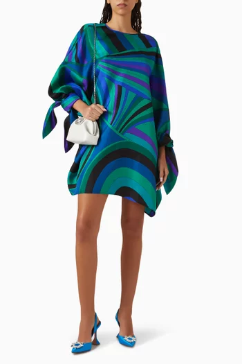 قفطان قصير بنقشة أيرايد حرير تويل