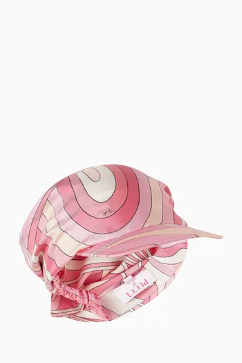 Iride-print Cap in Silk-twill