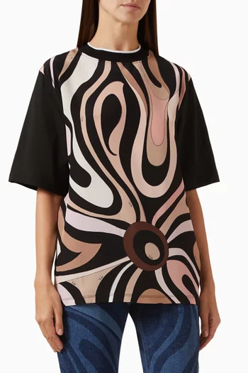 Marmo-print T-shirt in Jersey