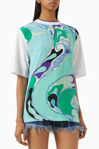 Marmo-print T-shirt in Jersey