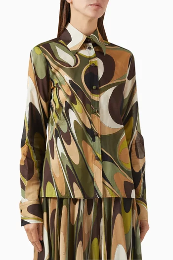 Onde-print Shirt in Cotton