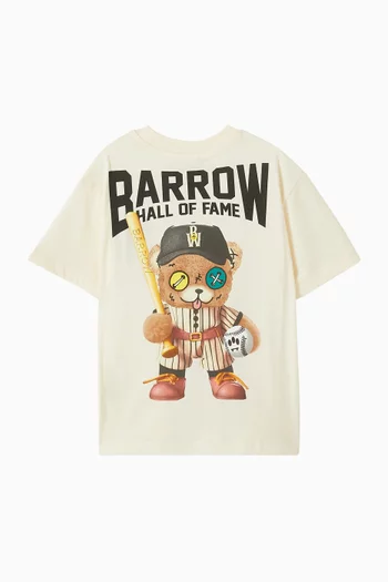 Bear Baseball T-shirt in Cotton