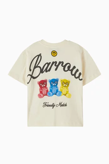 Bear Print T-shirt in Cotton