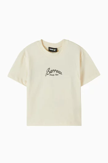 Bear Print T-shirt in Cotton
