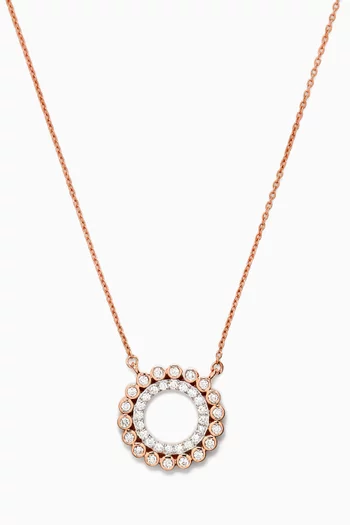 Circle Diamond Necklace in 18kt Rose Gold
