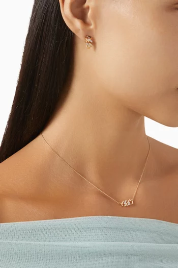 Intertwined Diamond Necklace in 18kt Gold