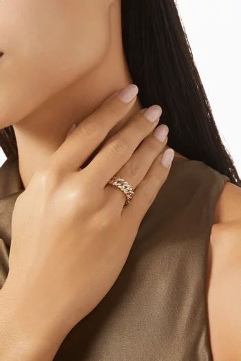 Intertwined Diamond Ring in 18kt Gold