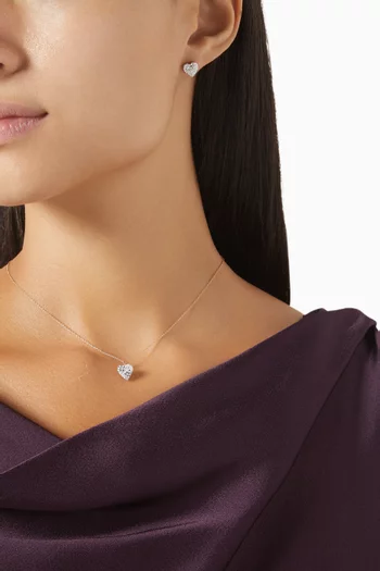 Heart Diamond Necklace in 18kt Rose Gold