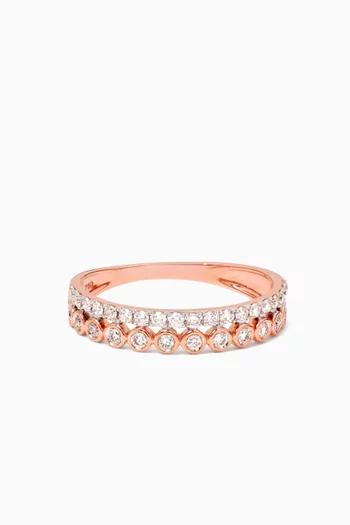 Diamond Ring in 18kt Rose Gold