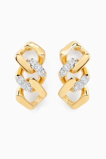 Intertwined Diamond Earrings in 18kt Gold
