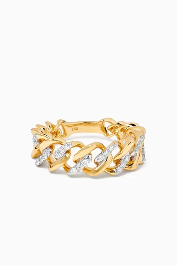 Intertwined Diamond Ring in 18kt Gold