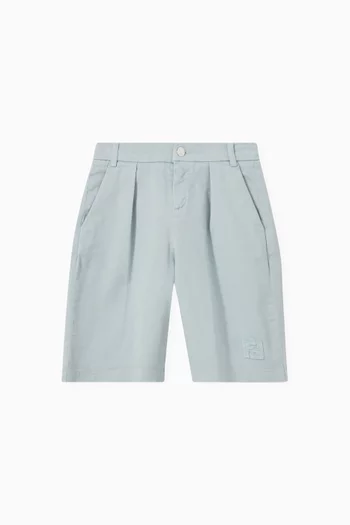 FF-patch Bermuda Shorts in Cotton-denim