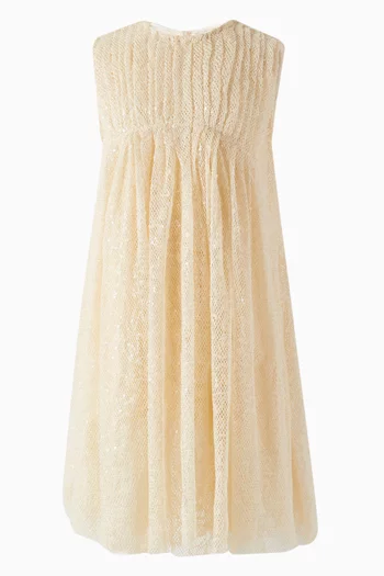 Pintuck Midi Dress