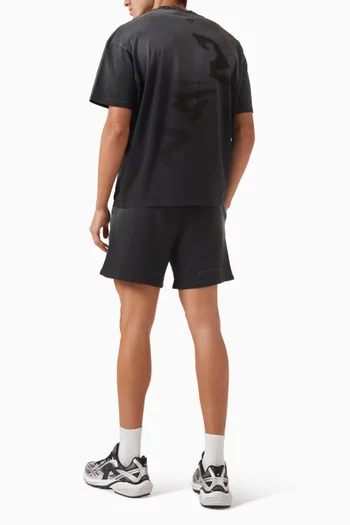 تي شيرت موشين بقصة فضفاضة وطبعة رقم 247‏