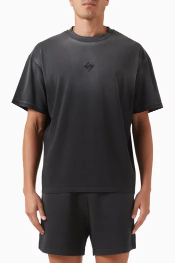 تي شيرت موشين بقصة فضفاضة وطبعة رقم 247‏