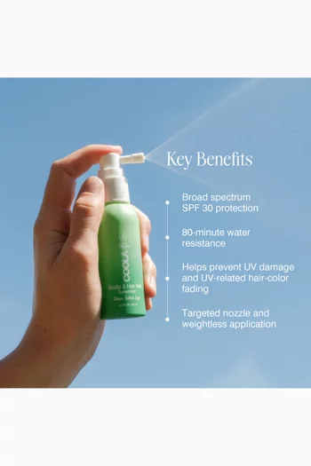بخاخ كلاسيك عضوي للشعر وفروة الرأس مع عامل الحماية SPF 30‏، 60 ملل