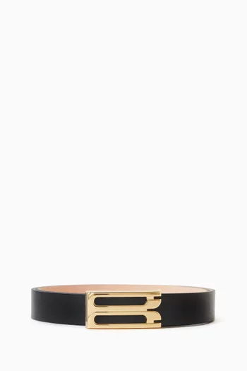 B-buckle Belt in Leather