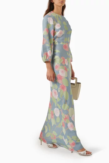 Berna Maxi Dress in Linen