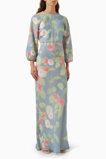 Berna Maxi Dress in Linen
